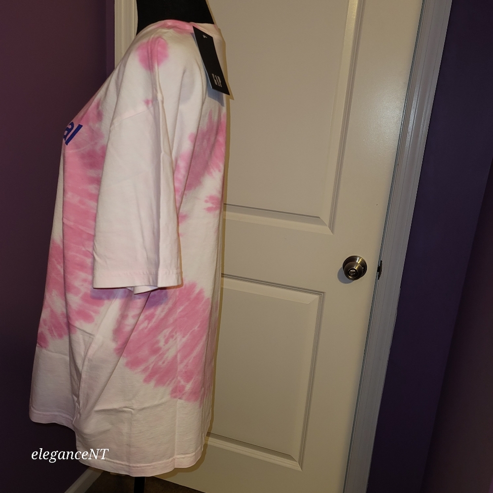 Gap Team Barbie Kensational Pink Tie Dye Shirt Sz: L NWT - Picture 7 of 8